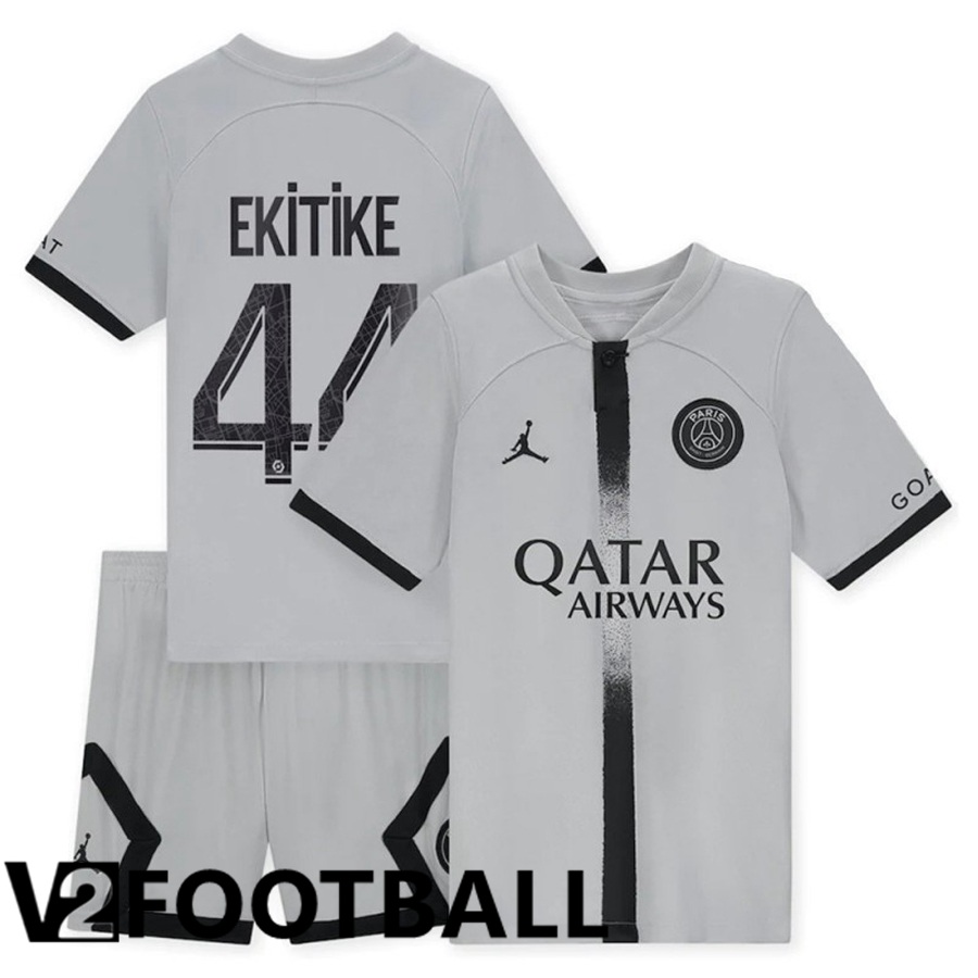Paris Saint Germain (Ekitike 44) Kids Away Shirts 2022/2023