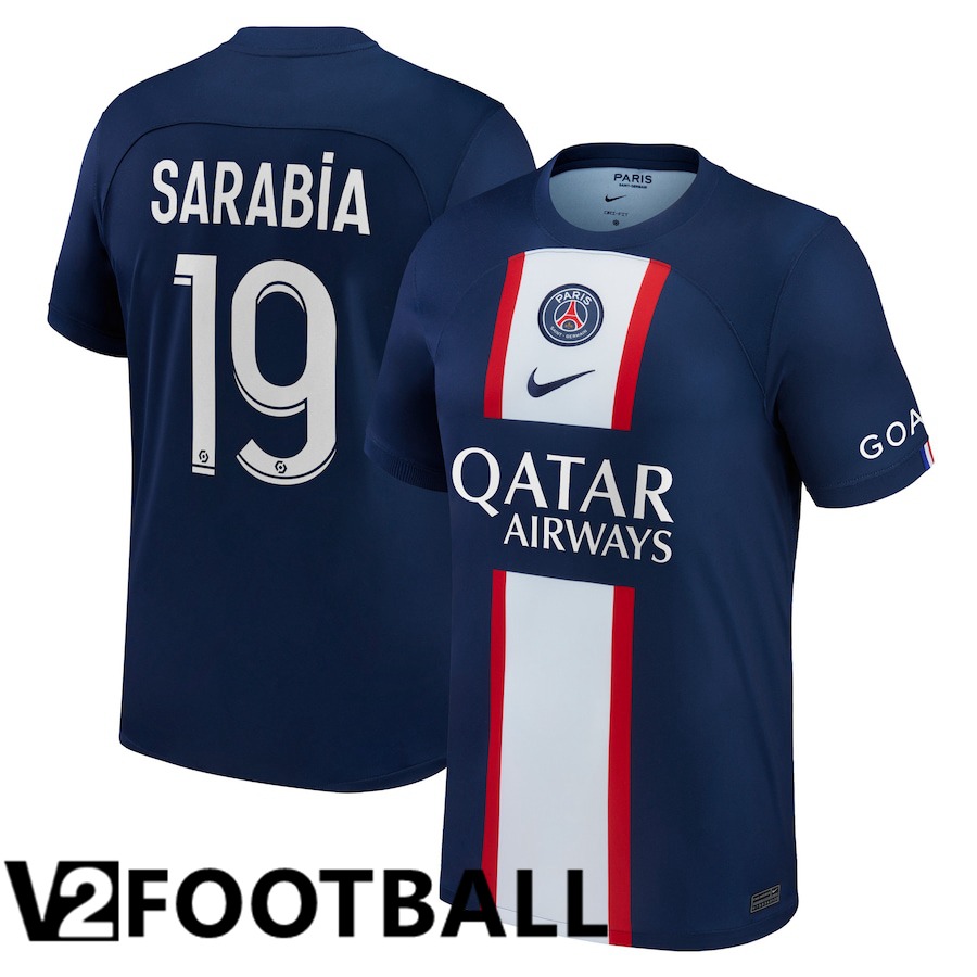 Paris Saint Germain (Sarabia 19) Home Shirts 2022/2023
