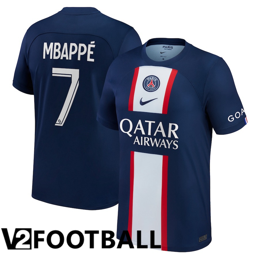 Paris Saint Germain (Mbappé 7) Home Shirts 2022/2023