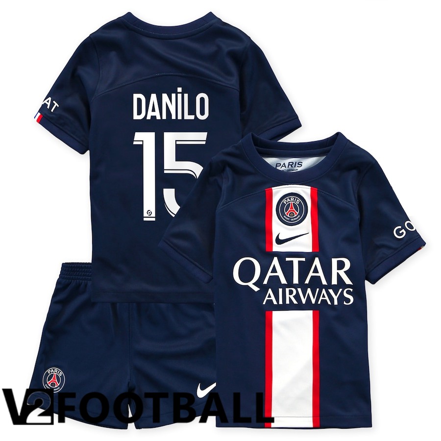 Paris Saint Germain (Danilo 15) Kids Home Shirts 2022/2023