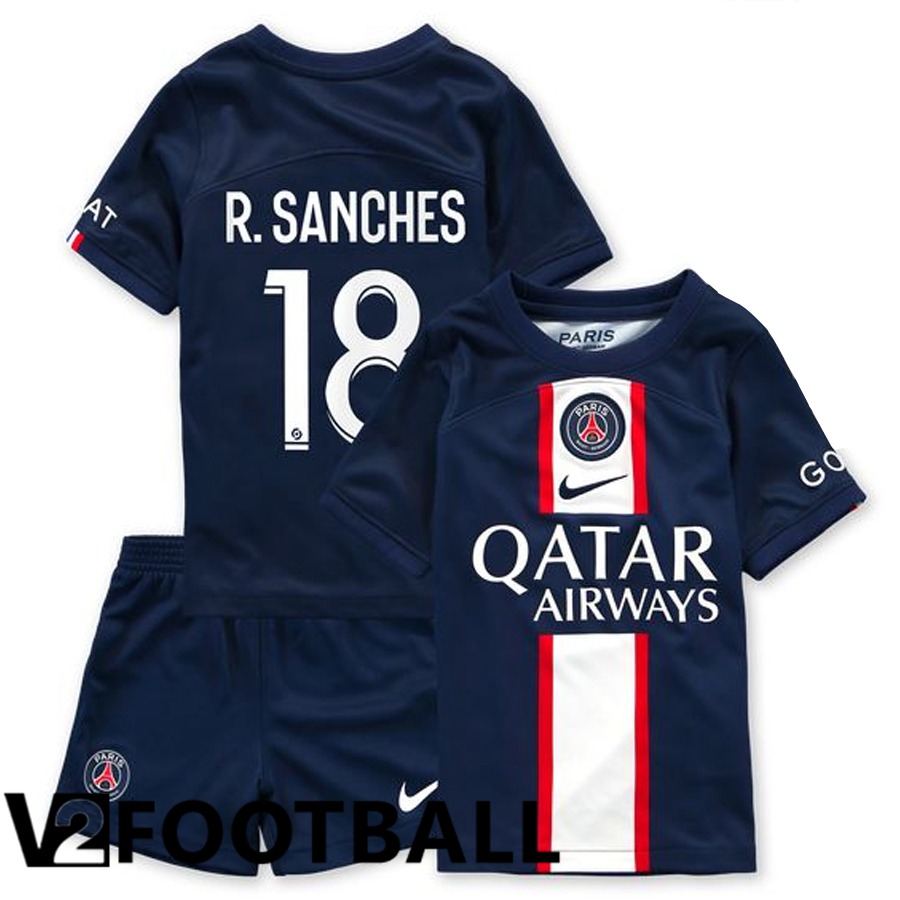 Paris Saint Germain (R.Sanches 18) Kids Home Shirts 2022/2023