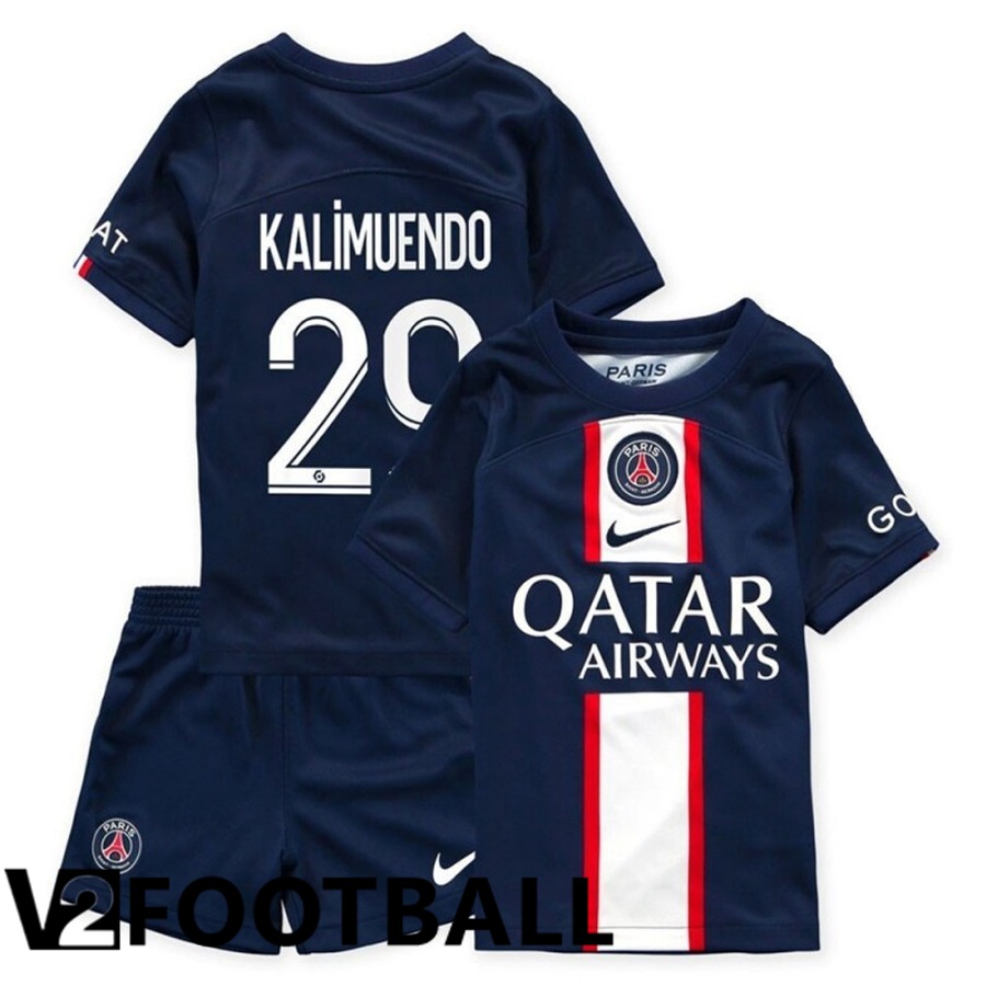 Paris Saint Germain (Kalimuendo 29) Kids Home Shirts 2022/2023