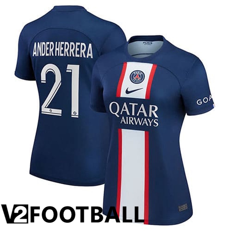 Paris Saint Germain (Ander Herrera 21) Womens Home Shirts 2022/2023