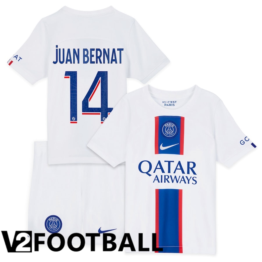 Paris Saint Germain (Juan Bernat 14) Kids Third Shirts 2022/2023