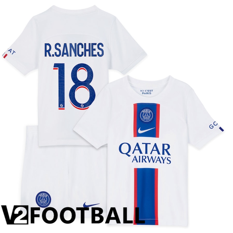 Paris Saint Germain (R.Sanches 18) Kids Third Shirts 2022/2023