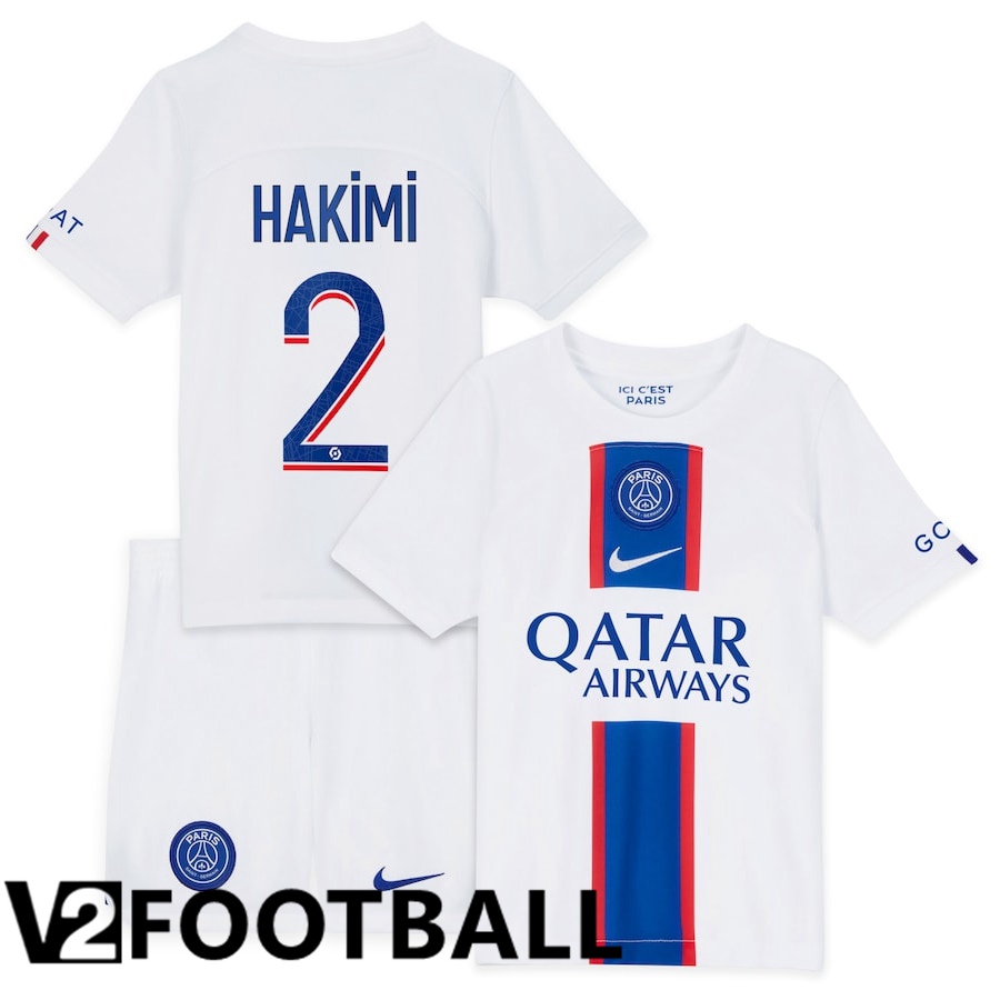 Paris Saint Germain (Hakimi 2) Kids Third Shirts 2022/2023