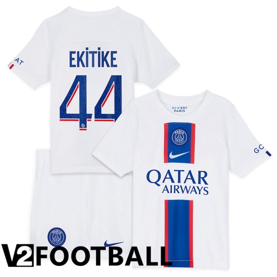 Paris Saint Germain (Ekitike 44) Kids Third Shirts 2022/2023