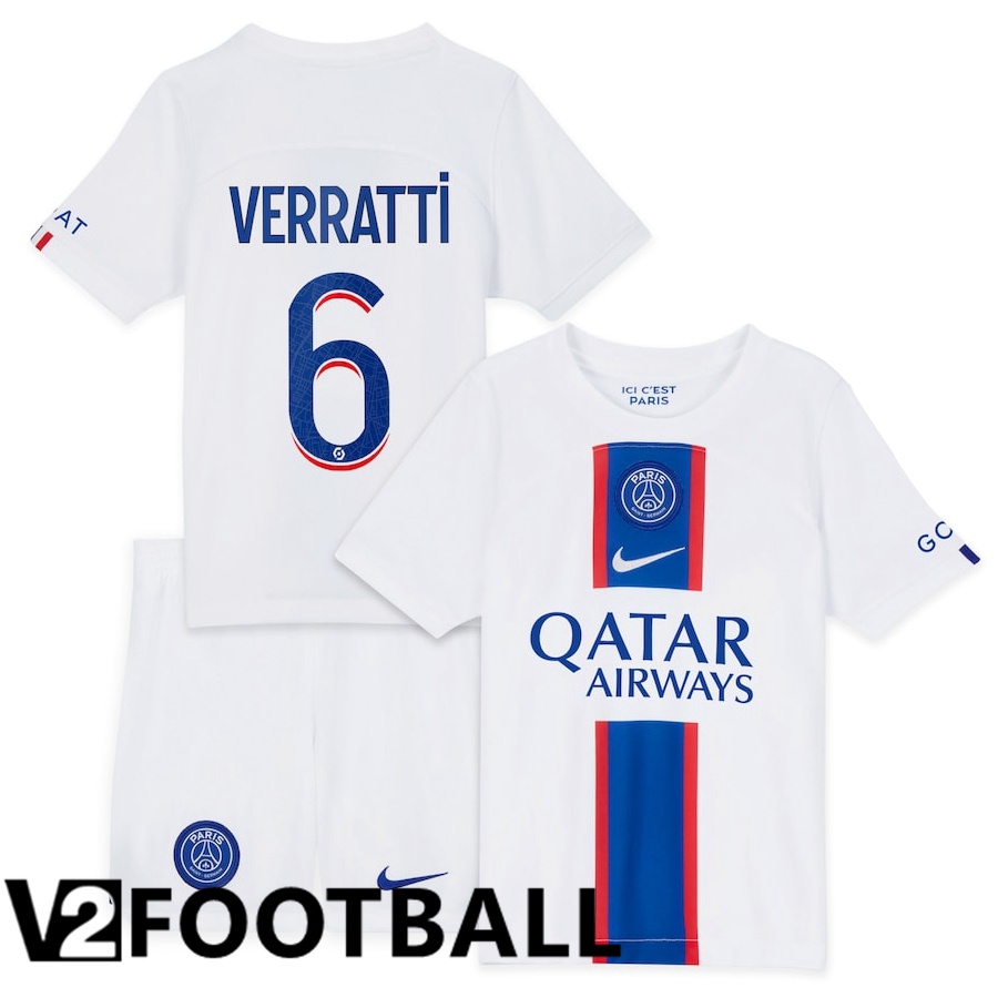 Paris Saint Germain (Verratti 6) Kids Third Shirts 2022/2023