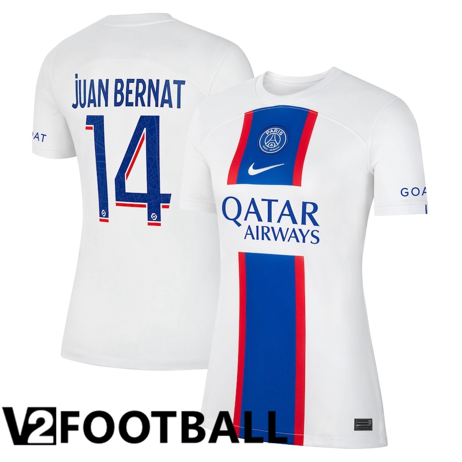 Paris Saint Germain (Juan Bernat 14) Womens Third Shirts 2022/2023