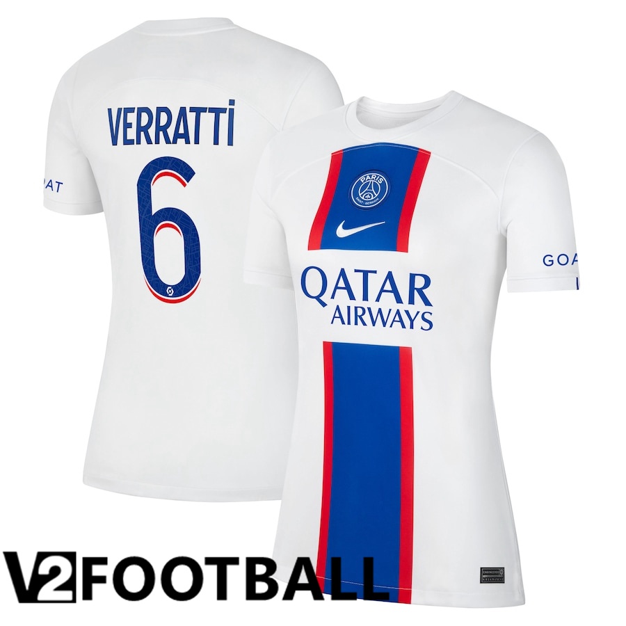 Paris Saint Germain (Verratti 6) Womens Third Shirts 2022/2023