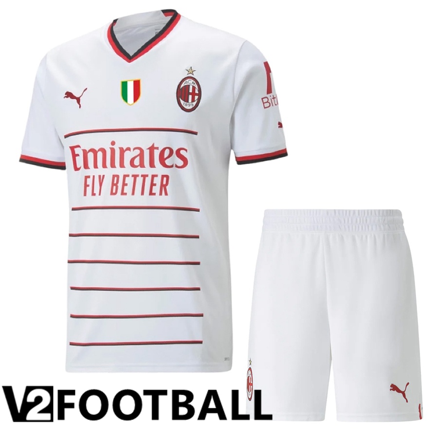 AC Milan Kids Away Shirts 2022/2023