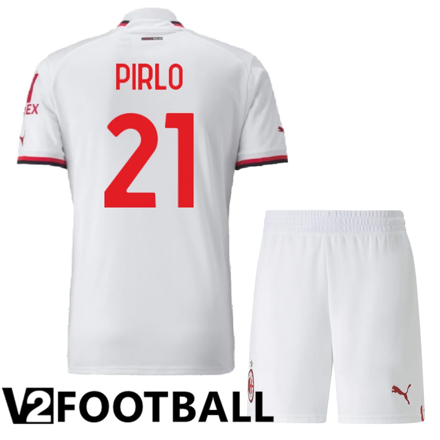 AC Milan (Pirlo 21) Kids Away Shirts 2022/2023