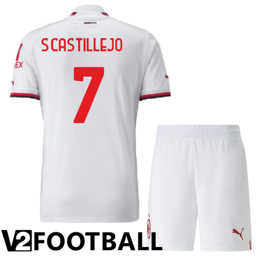 AC Milan (S.Castillejo 7) Kids Away Shirts 2022/2023