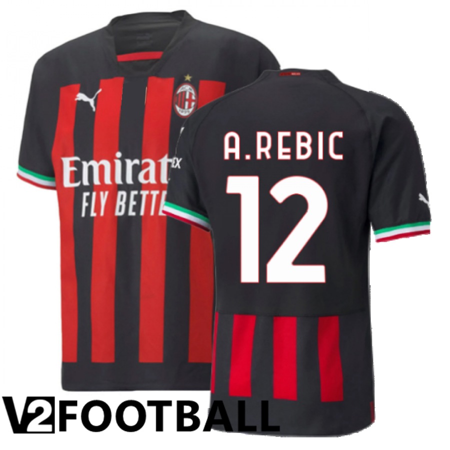 AC Milan (A.Rebic 12) Home Shirts 2022/2023