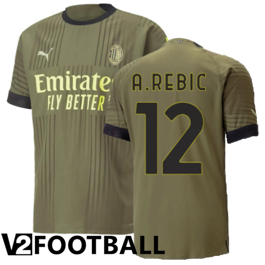 AC Milan (A.Rebic 12) Third Shirts 2022/2023