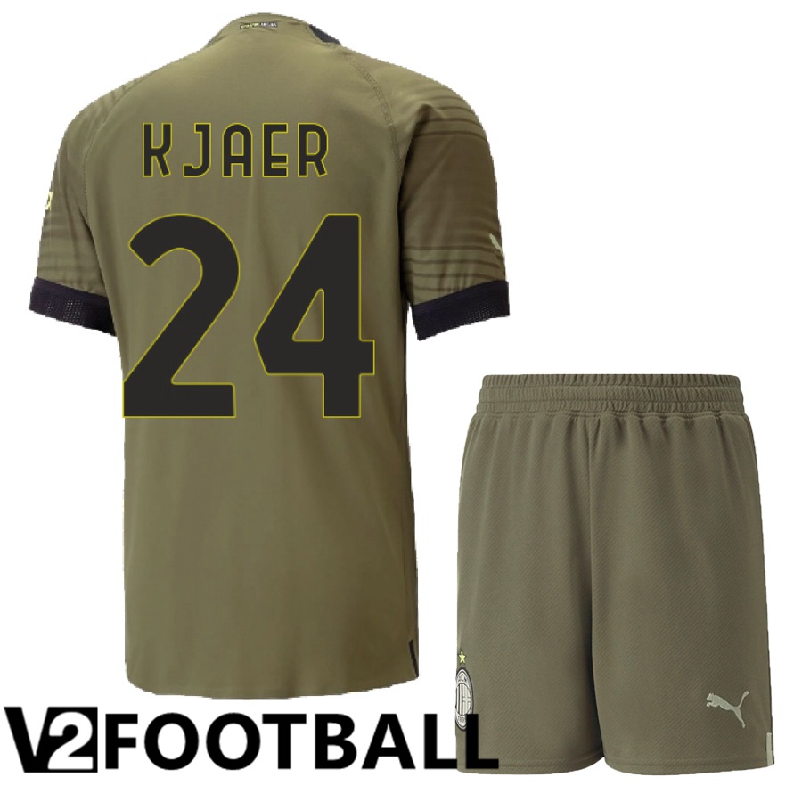 AC Milan (Kjaer 24) Kids Third Shirts 2022/2023