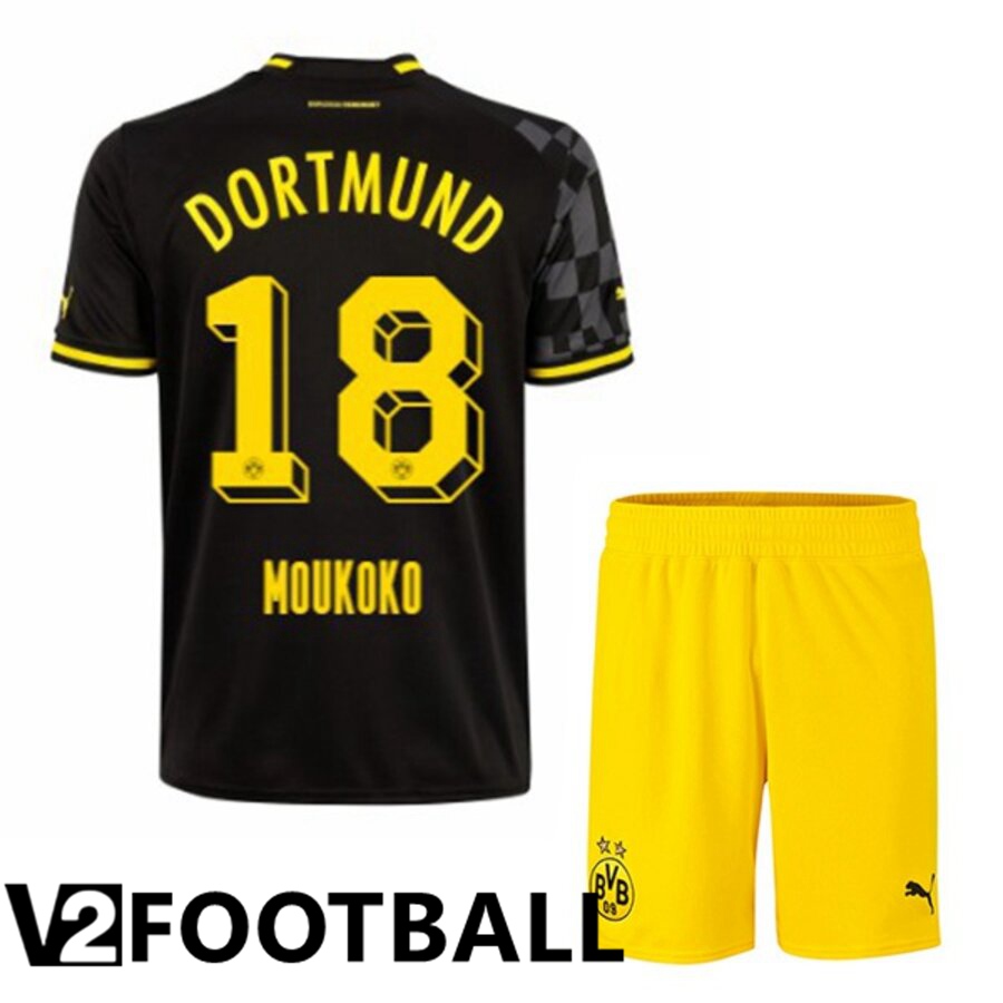 Borussia Dortmund (MOUKOKO 18) Kids Away Shirts 2022/2023