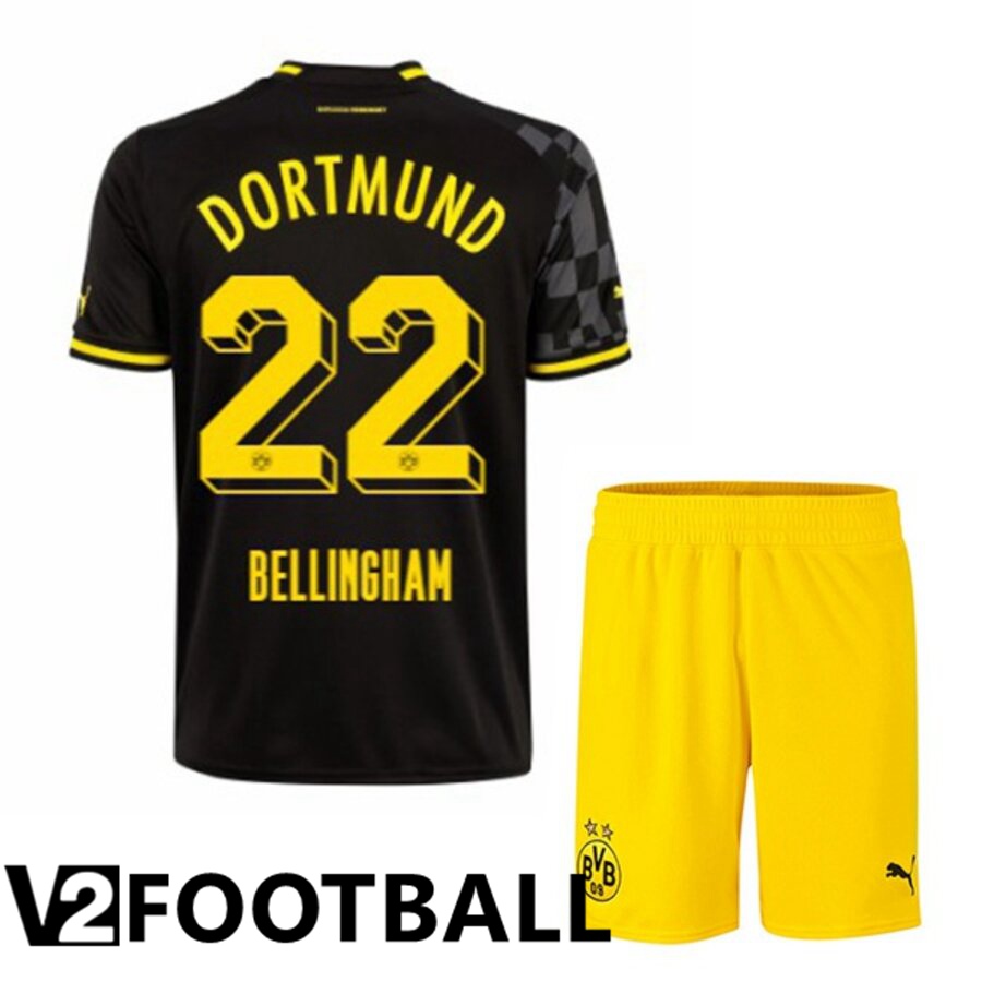 Borussia Dortmund (BELLINGHAM 22) Kids Away Shirts 2022/2023