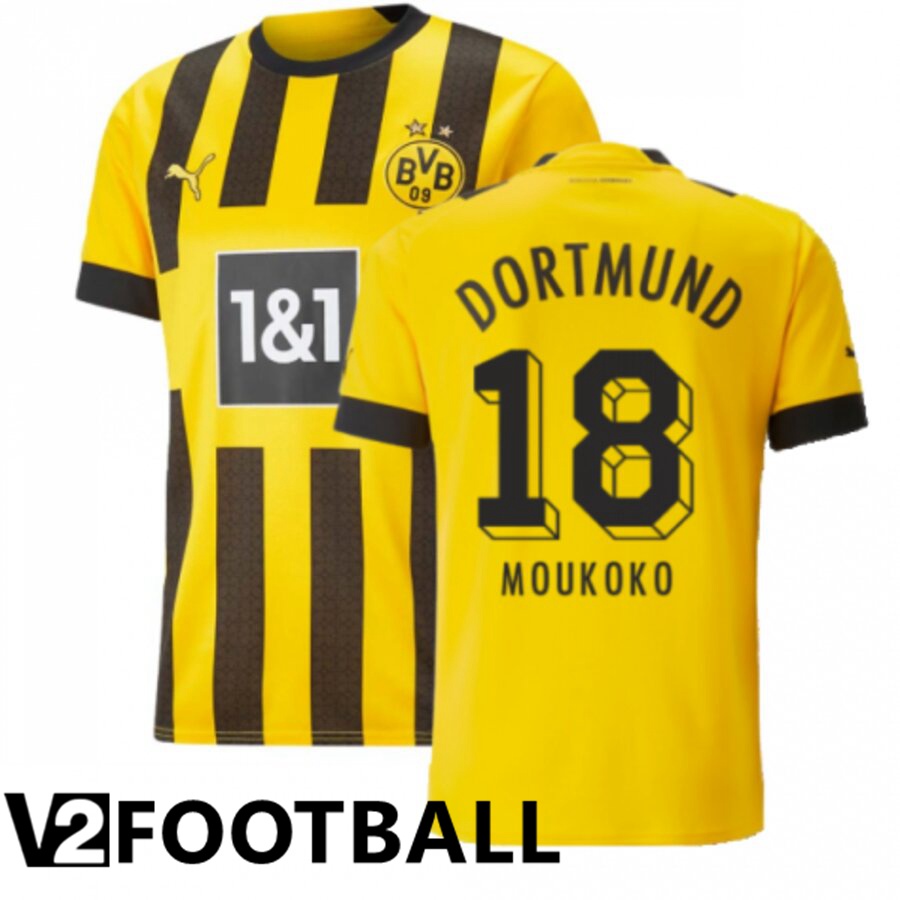 Borussia Dortmund (MOUKOKO 18) Home Shirts 2022/2023