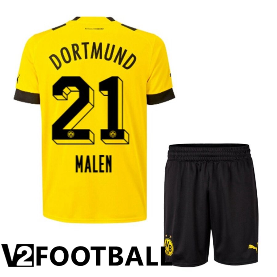 Borussia Dortmund (MALEN 21) Kids Home Shirts 2022/2023