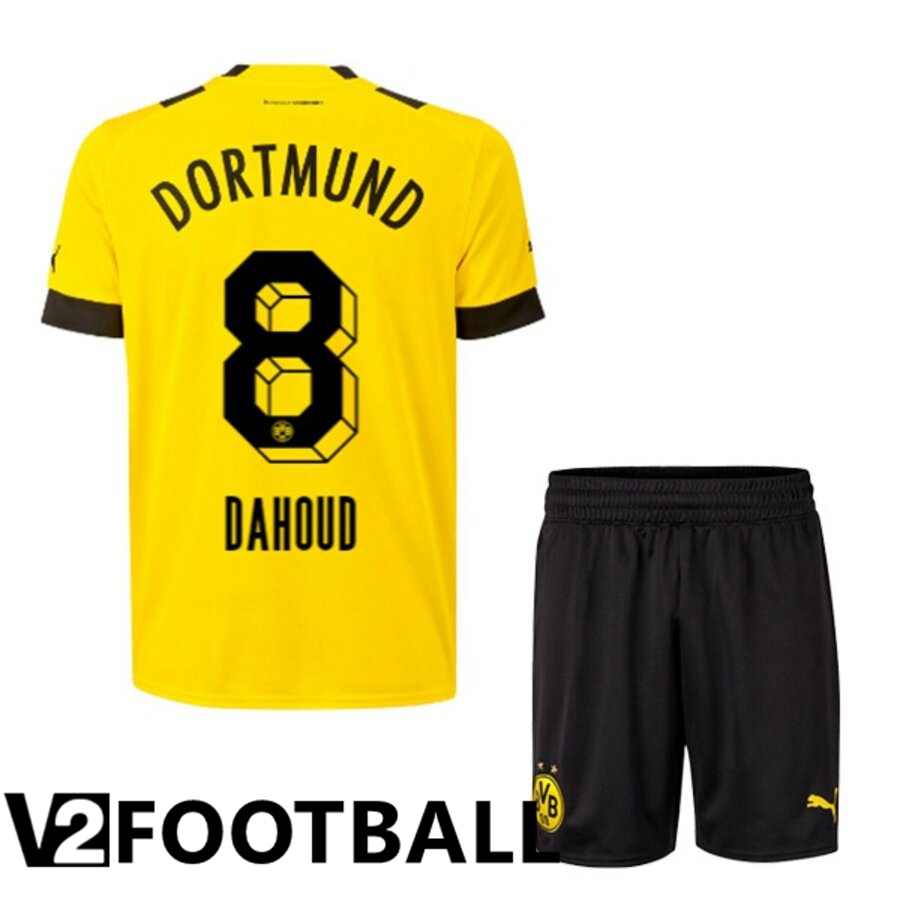 Borussia Dortmund (DAHOUD 8) Kids Home Shirts 2022/2023