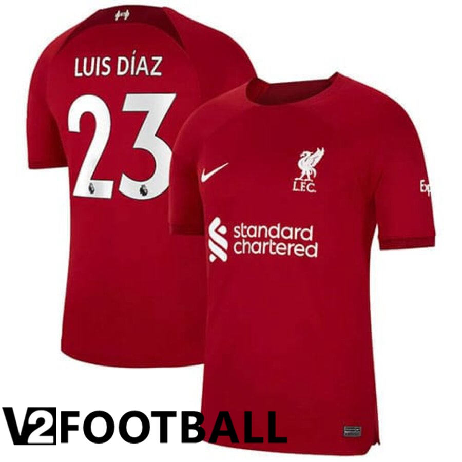 FC Liverpool（LUISDIAZ 23）Home Shirts 2022/2023
