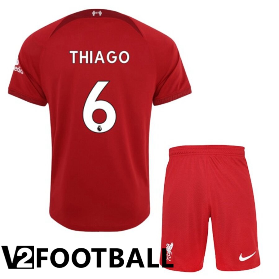 FC Liverpool（THIAGO 6）Kids Home Shirts 2022/2023