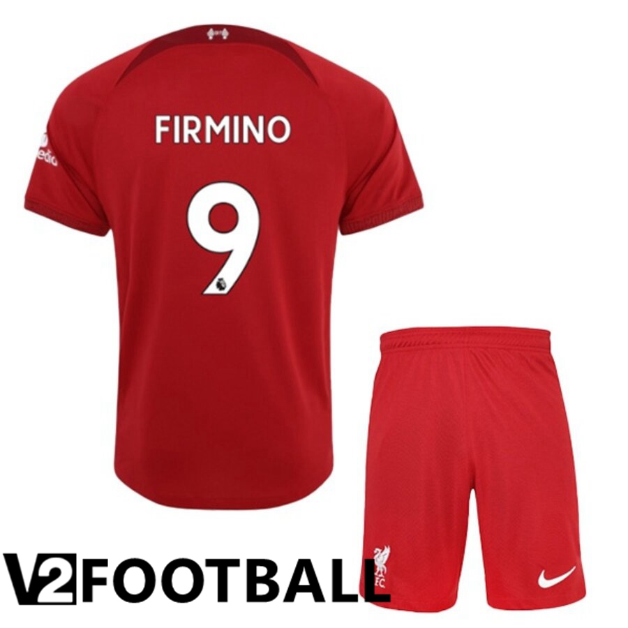 FC Liverpool（FIRMINO 9）Kids Home Shirts 2022/2023