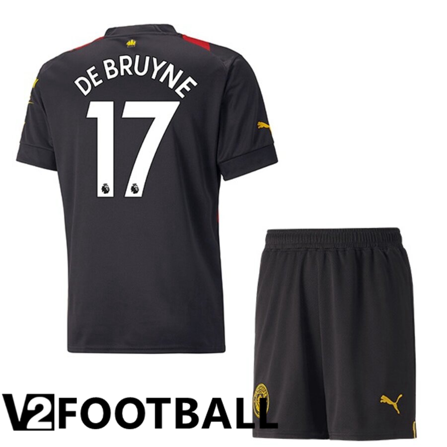 Manchester City（DEBRUYNE 17）Kids Away Shirts 2022/2023