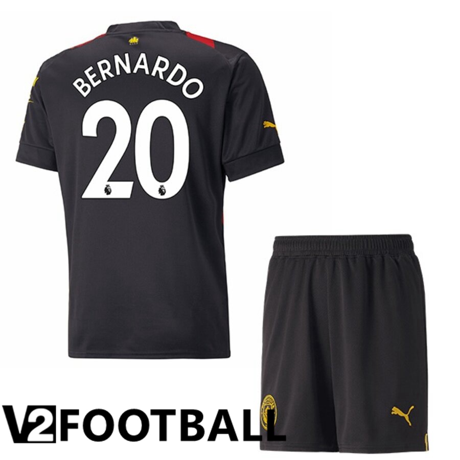 Manchester City（BERNARDO 20）Kids Away Shirts 2022/2023