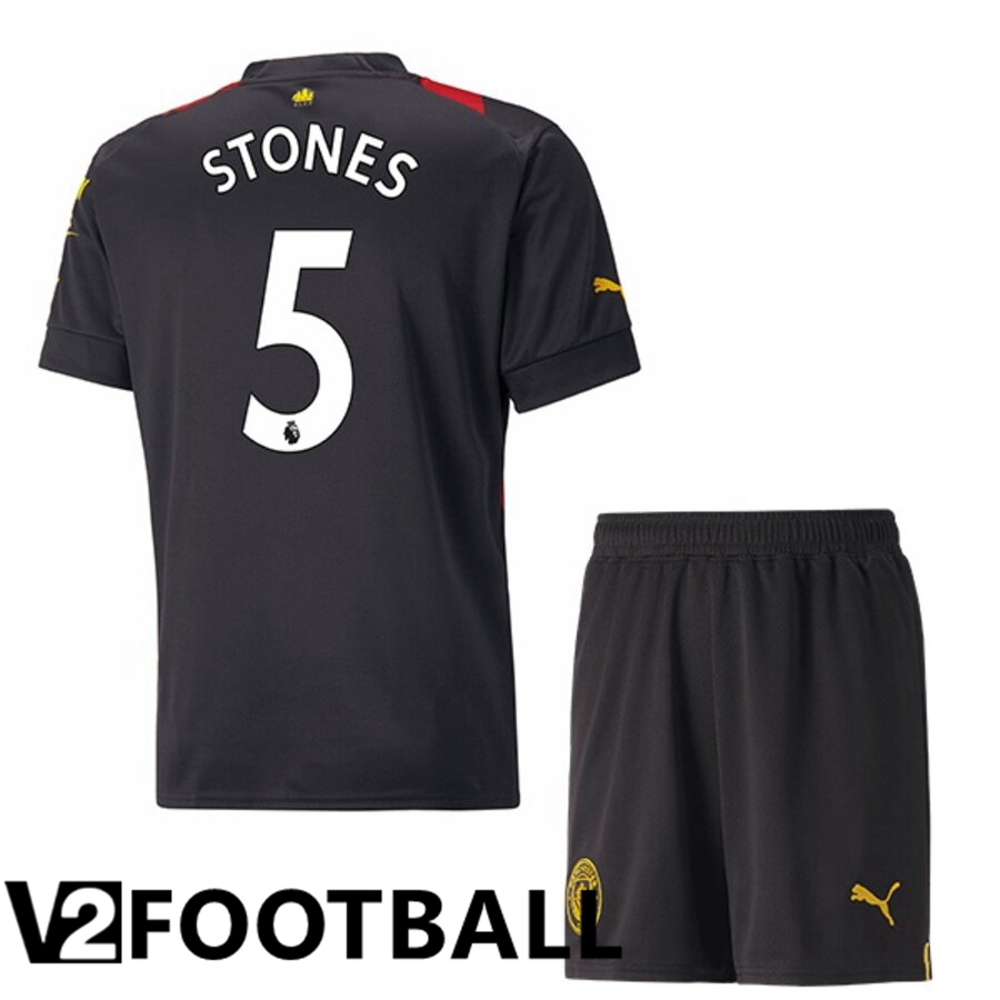 Manchester City（STONES 5）Kids Away Shirts 2022/2023