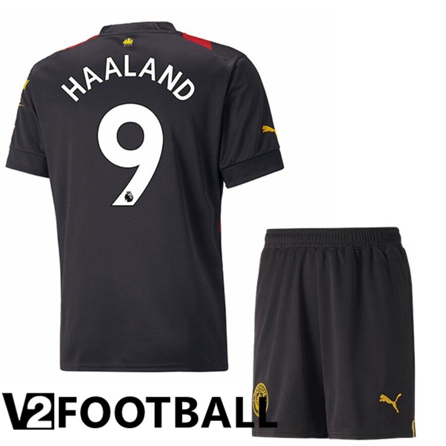 Manchester City（HAALAND 9）Kids Away Shirts 2022/2023