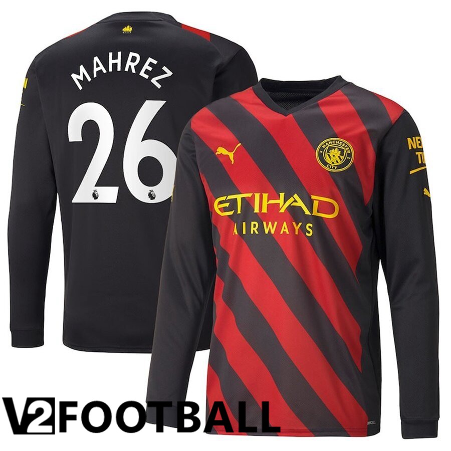 Manchester City（MAHREZ 26）Away Shirts Long sleeve 2022/2023