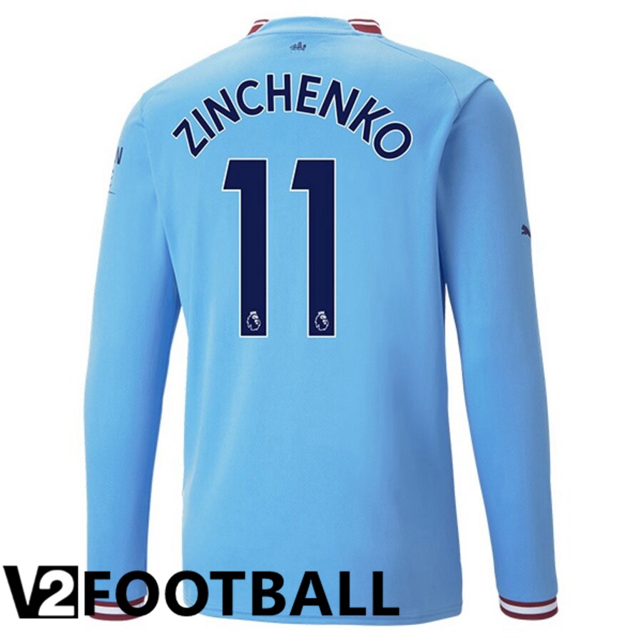 Manchester City（ZINCHENKO 11）Home Shirts Long sleeve 2022/2023