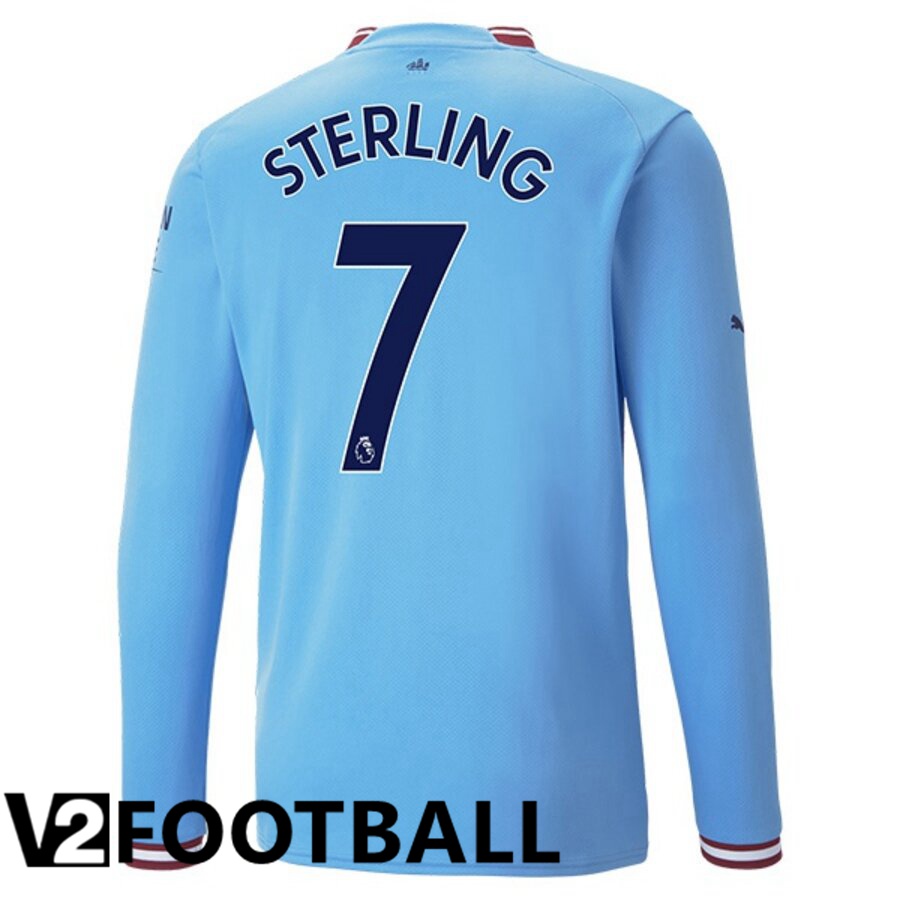 Manchester City（STERLING 7）Home Shirts Long sleeve 2022/2023