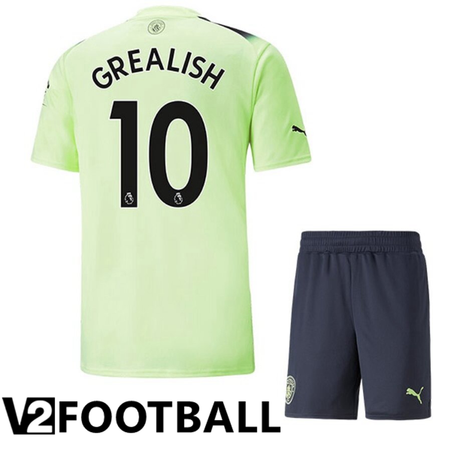 Manchester City（GREALISH 10）Kids Third Shirts 2022/2023