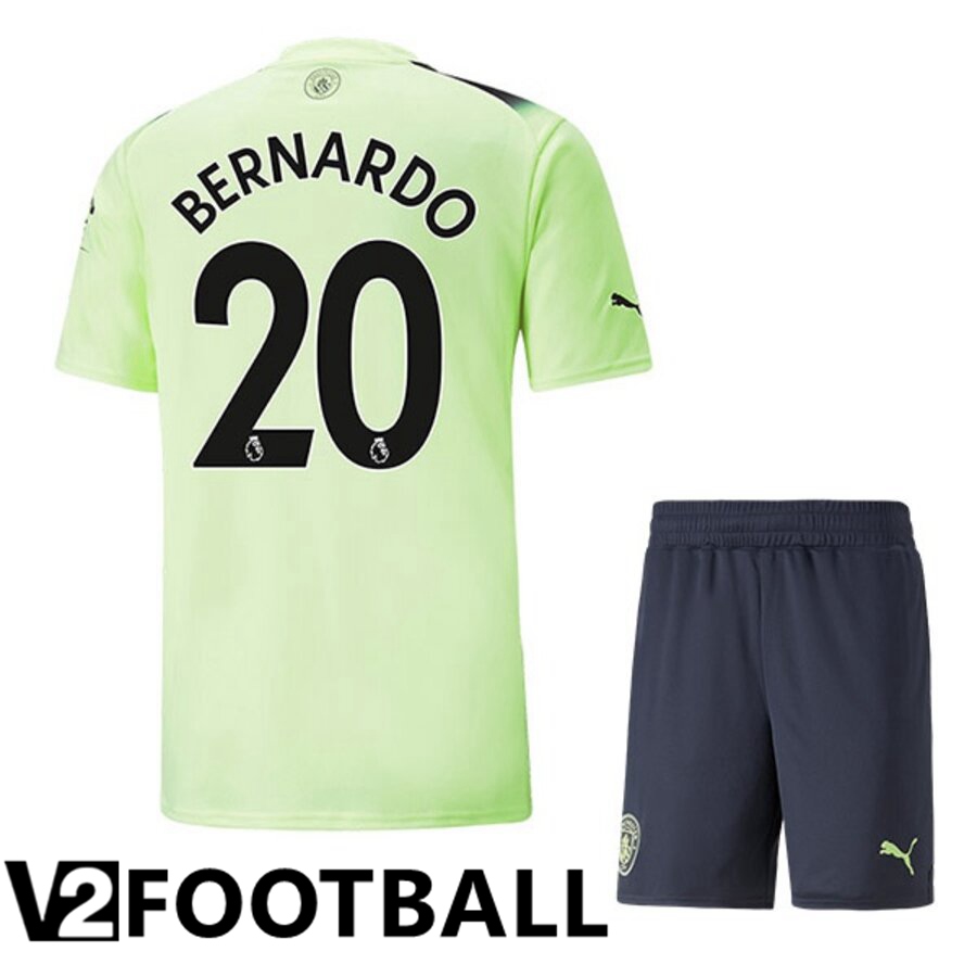 Manchester City（BERNARDO 20）Kids Third Shirts 2022/2023