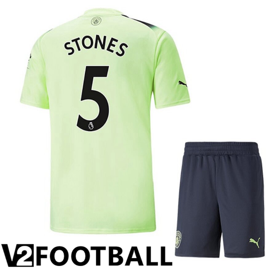 Manchester City（STONES 5）Kids Third Shirts 2022/2023
