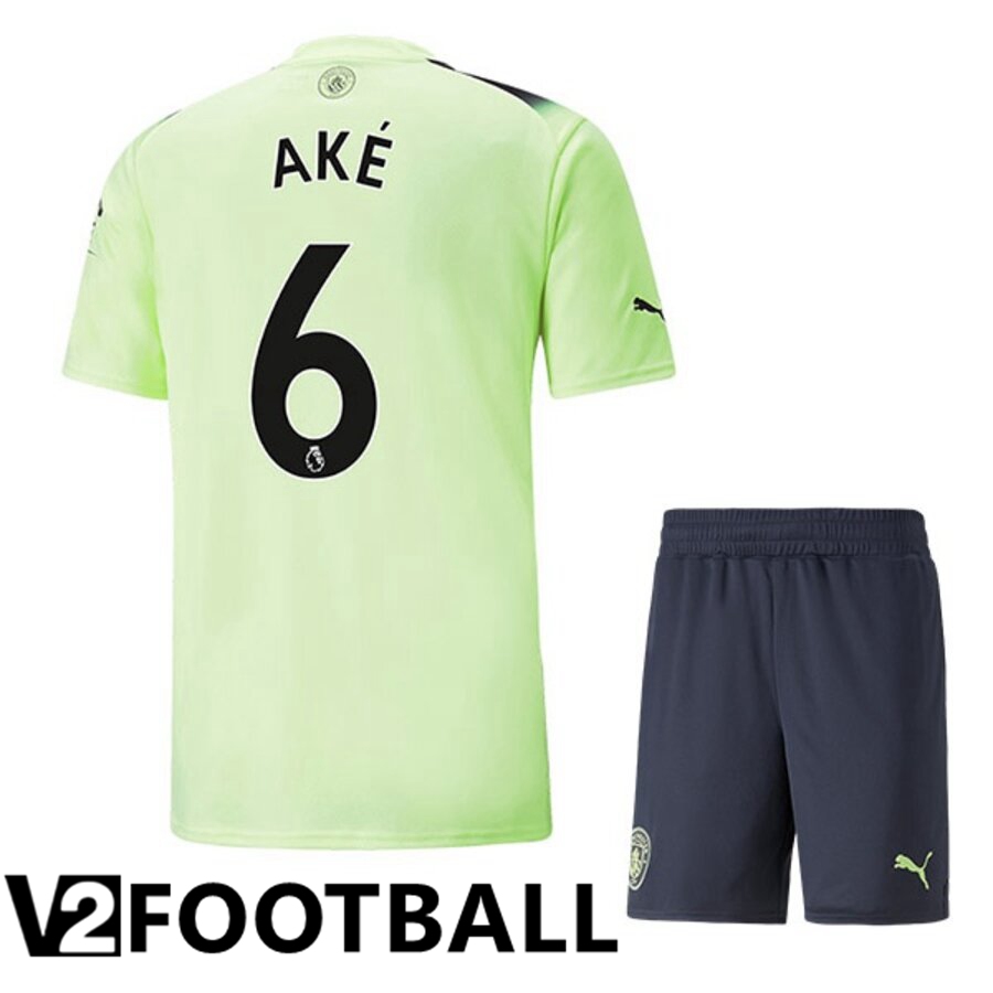 Manchester City（AKE 6）Kids Third Shirts 2022/2023