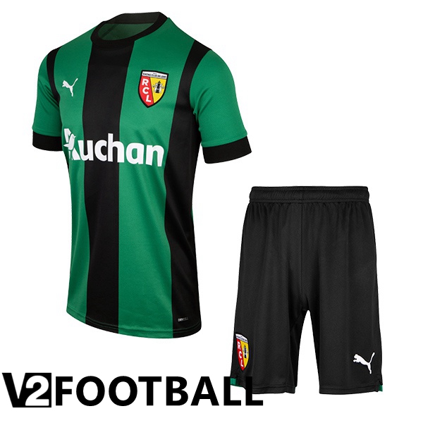 RC Lens Kids Away Shirts Green Black 2022 2023