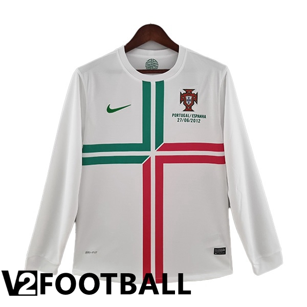 Portugal Retro Away Shirts Long Sleeve White 2012