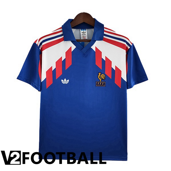 France Retro Home Shirts Blue 1988-1990