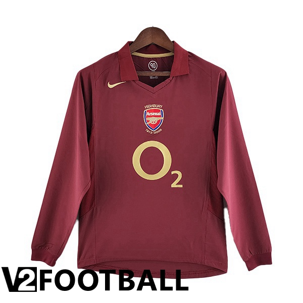 Arsenal Retro Home Shirts Long Sleeve Brown 2005-2006