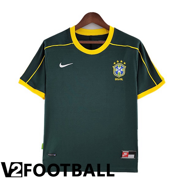Brazil Shirts Goalkeeper Retro Shirts Green 1998