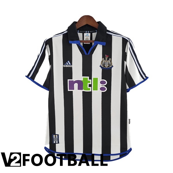 Newcastle United Retro Home Shirts Black White 2000-2001