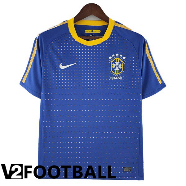 Brazil Retro Away Shirts Blue 2010