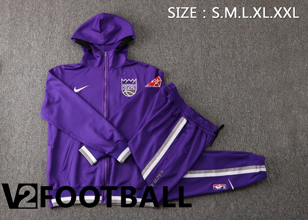 NBA Sacramento Kings Training Jacket Suit Purple 2022/2023