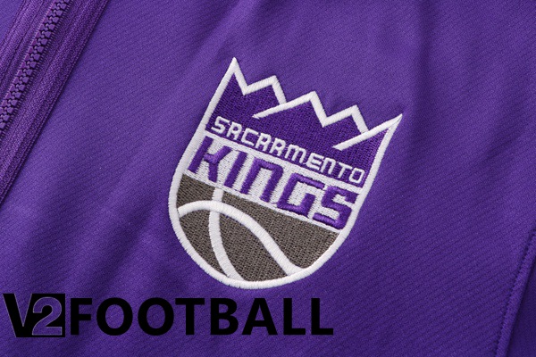 NBA Sacramento Kings Training Jacket Suit Purple 2022/2023