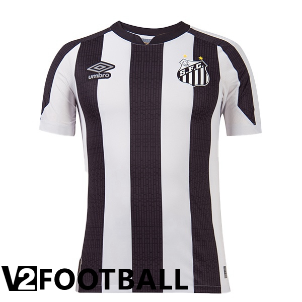 Santos FC Away Shirts White Black 2022/2023
