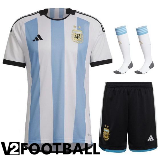Argentina Home Shirts (Shorts + Sock) World Cup 2022